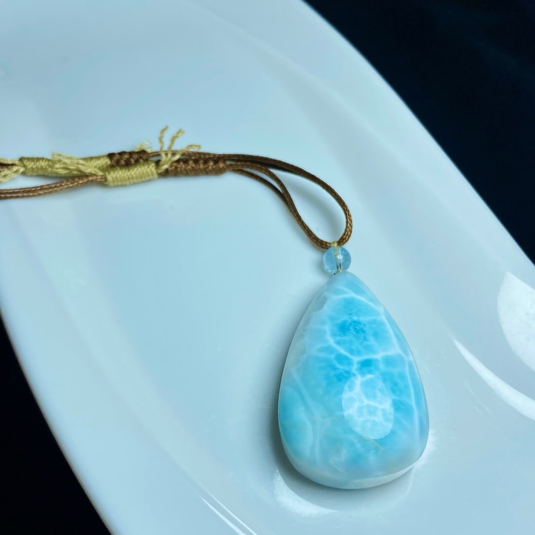 Natural Larimar Pendant - 6
