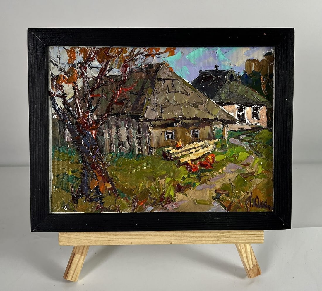 Oil painting Evening in the Village Oksana Ivanyuk: Title: Oil painting Evening in the Village Oksana Ivanyuk Description: NoAAA6421*** ABOUT THIS PAINTING **** TITLE: "Evening in the Village"* ARTISTS: Oksana Ivanyuk* SIZE: 15x20 cm/5.90x7.87 inches'*