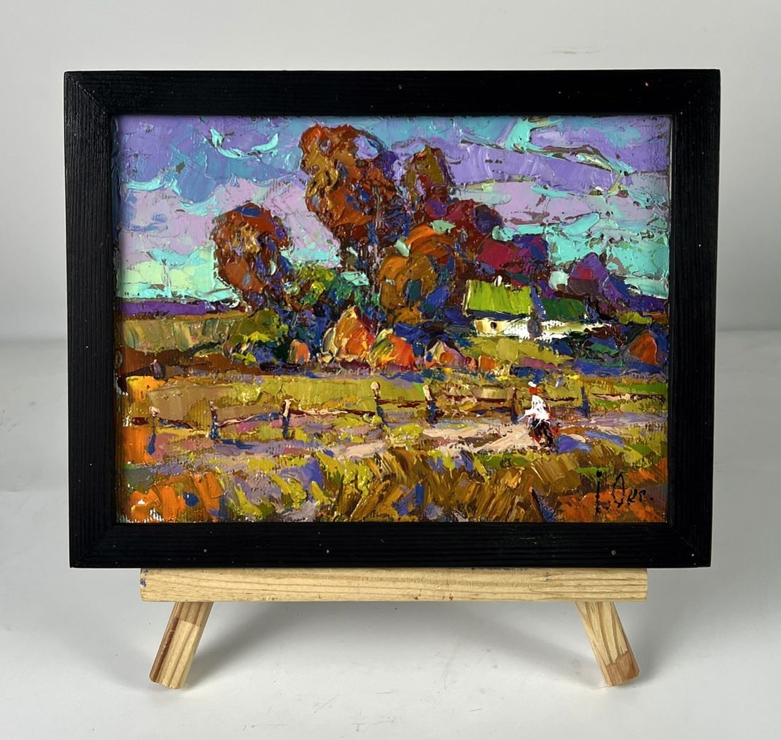 Oil painting Edge of the Village Oksana Ivanyuk: Title: Oil painting Edge of the Village Oksana Ivanyuk Description: NoAAA6428*** ABOUT THIS PAINTING **** TITLE: "Edge of the Village"* ARTISTS: Oksana Ivanyuk* SIZE: 15x20 cm/5.90x7.87 inches'* MEDIU