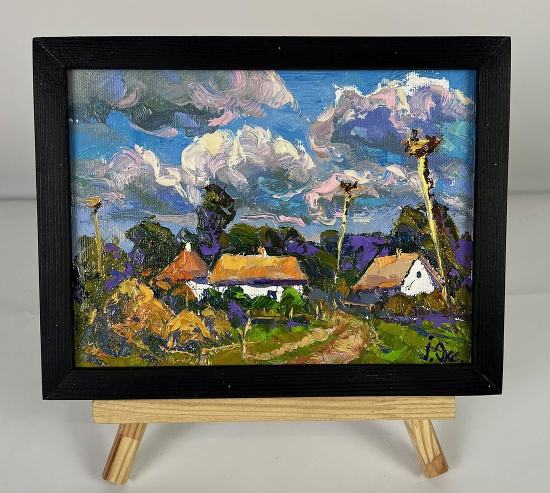 Oil painting Summer village streets Oksana Ivanyuk: Title: Oil painting Summer village streets Oksana Ivanyuk Description: NoAAA6210*** ABOUT THIS PAINTING **** TITLE: "Summer village streets"* ARTISTS: Oksana Ivanyuk* SIZE: 15x20 cm/5.90x7.87 inches'*