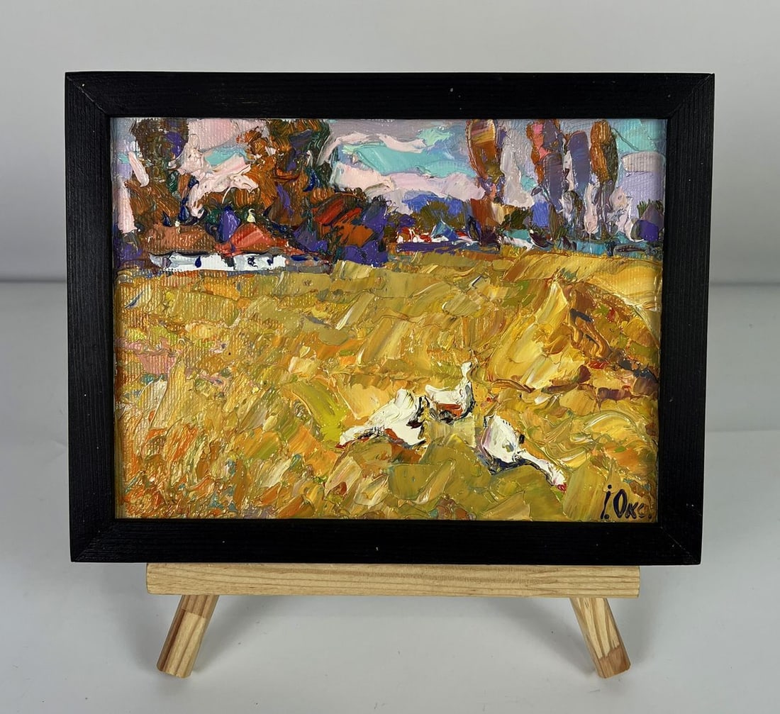 Oil painting Autumn Trail in the Village Oksana Ivanyuk (1 of 11)