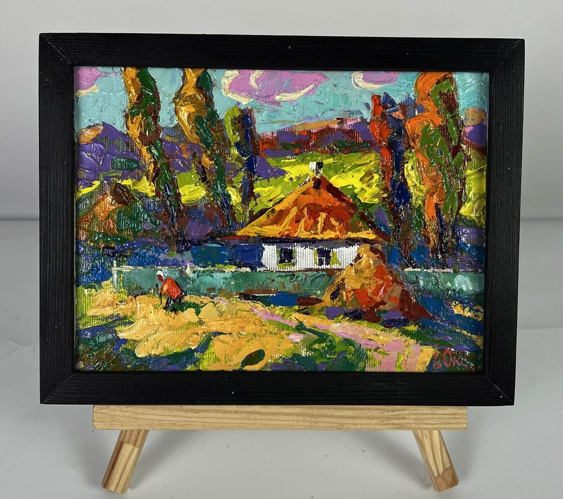 Oil painting A path near the village Oksana Ivanyuk: Title: Oil painting A path near the village Oksana Ivanyuk Description: NoAAA6217*** ABOUT THIS PAINTING **** TITLE: "A path near the village"* ARTISTS: Oksana Ivanyuk* SIZE: 15x20 cm/5.90x7.87 inches