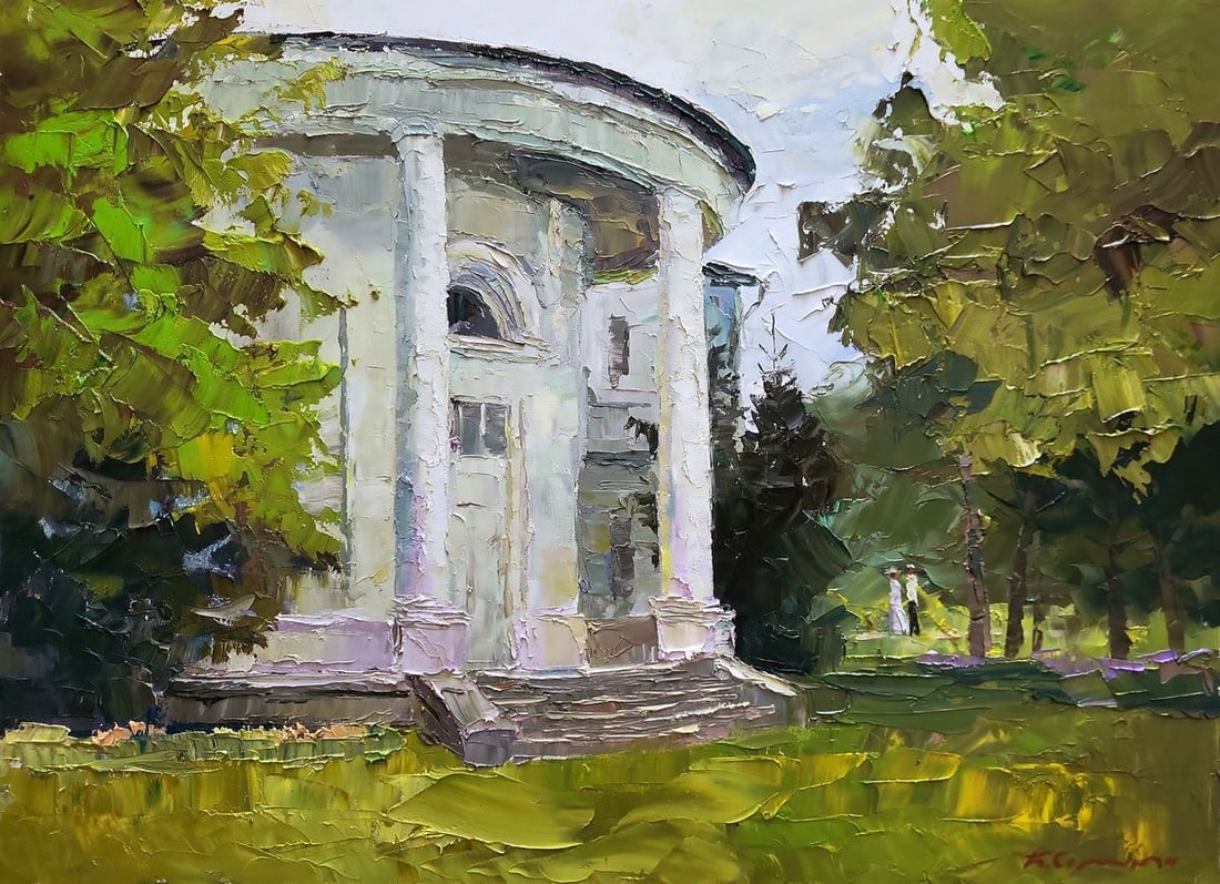 Oil painting White administration building Boris Serdyuk: Title: Oil painting White administration building Boris Serdyuk Description: NoSERB 1238*** ABOUT THIS PAINTING **** TITLE: "White administration building" * ARTISTS: Boris Serdyuk* SIZE: 50x70 cm/'19