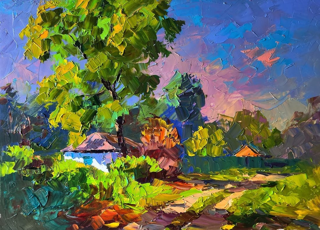 Oil painting Autumn came suddenly Boris Serdyuk: Title: Oil painting Autumn came suddenly Boris Serdyuk Description: NoSERB 1241*** ABOUT THIS PAINTING **** TITLE: "Autumn came suddenly" * ARTISTS: Boris Serdyuk* SIZE: 50x70 cm/'19.68x27.55 inches' 