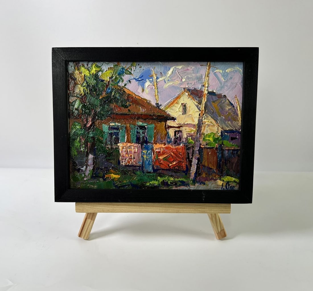 Oil painting Weekend in the village Oksana Ivanyuk (1 of 8)