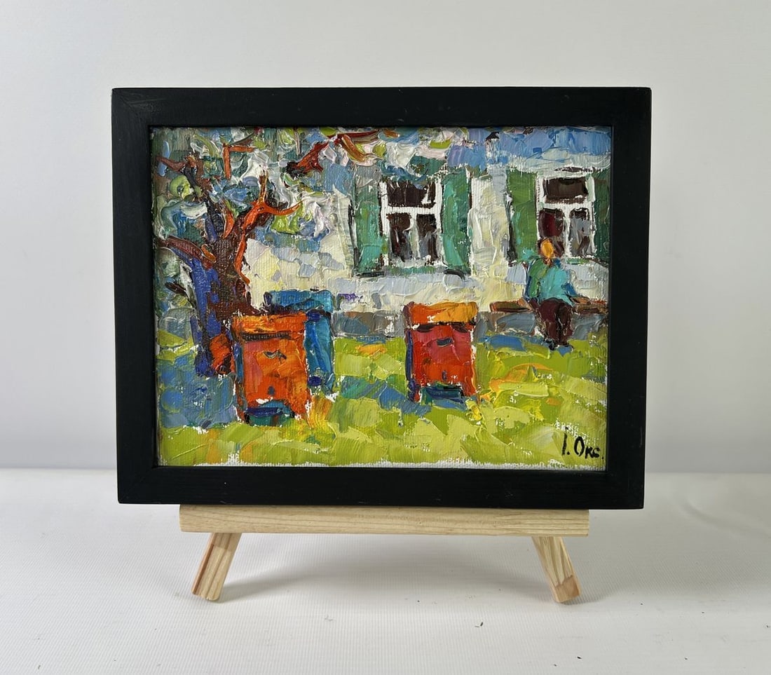 Oil painting Backyard moments Oksana Kalenyuk (1 of 8)