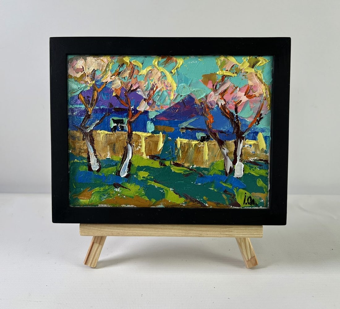 Oil painting Spring awakening Alex Kalenyuk: Title: Oil painting Spring awakening Alex Kalenyuk Description: NoAAA5260The oil painting on Canvas titled "Spring Awakening" captures the transformative moment when winter surrenders to the first war