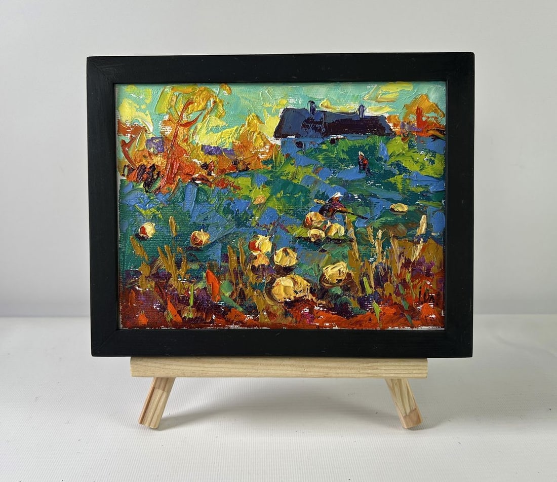 Oil painting Work in the Garden Alex Kalenyuk (1 of 8)