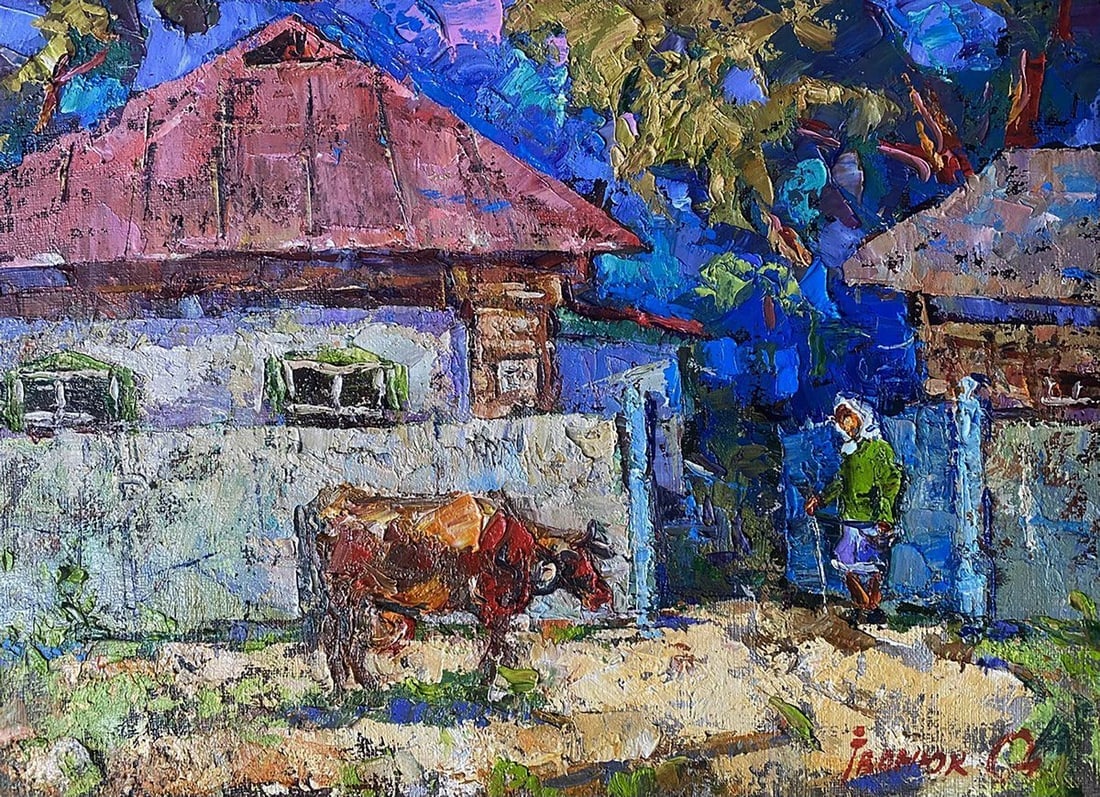 Oil painting The Evening has arrived Alex Kalenyuk (1 of 8)
