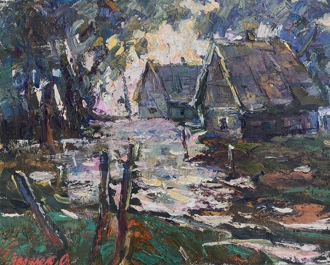 Oil painting Country Night Alex Kalenyuk (1 of 8)