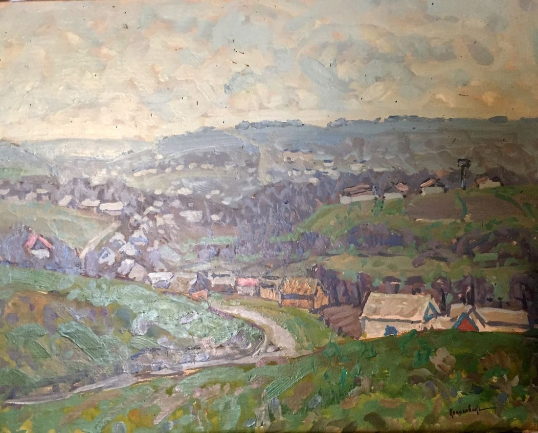 Oil painting Spring in the village Kolosovsky Georgiy Sergeevich: Title: Oil painting Spring in the village Kolosovsky Georgiy Sergeevich Description: NoGS 28 *** ABOUT THIS PAINTING *** * TITLE: "Spring in the village" * ARTSTITS: Kolosovsky Georgiy Sergeevich * SI