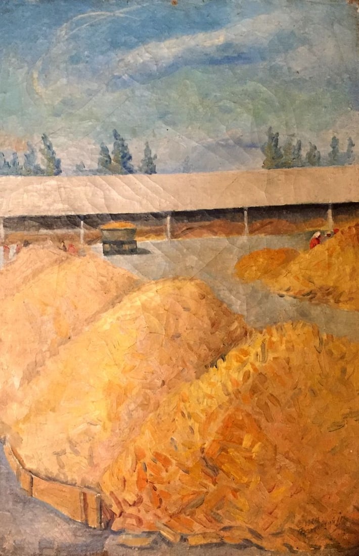 Oil painting Warehouses (1 of 7)