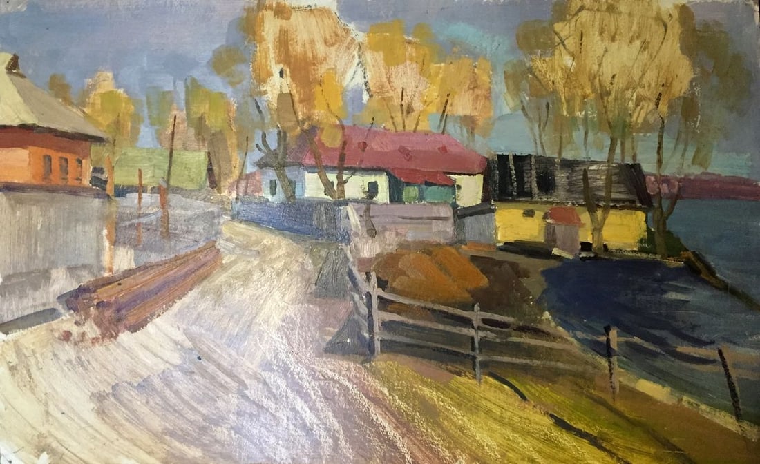 Double oil painting Village (1 of 9)