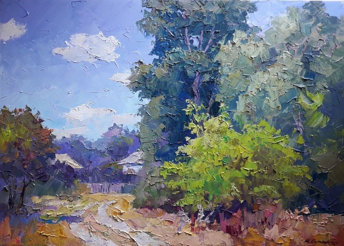 oil painting On the outskirts Serdyuk Boris Petrovich: Title: oil painting On the outskirts Serdyuk Boris Petrovich Description: NoSERB 757 *** ABOUT THIS PAINTING *** * TITLE: "On the outskirts" * ARTISTS: Serdyuk Boris Petrovich * SIZE: 50?70cm/19.68'x 