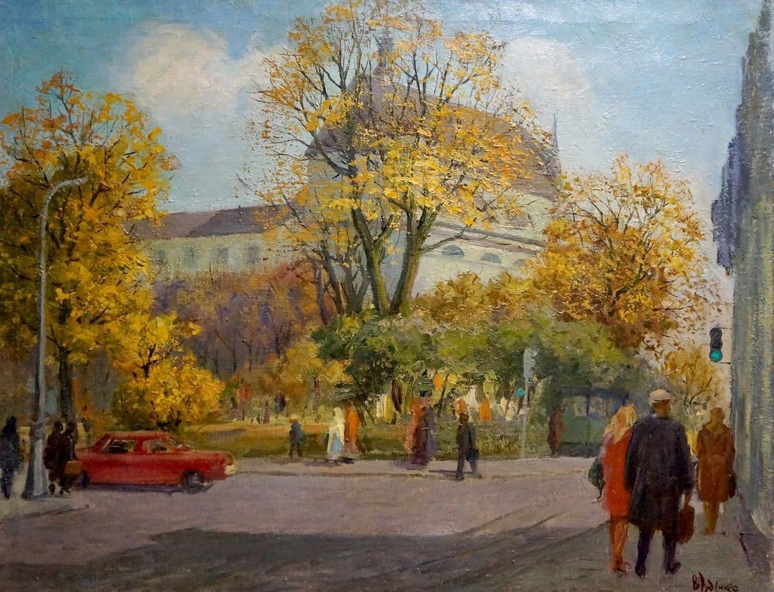 Oil painting City center Rudenko Vladimir Mikhailovich (1 of 9)