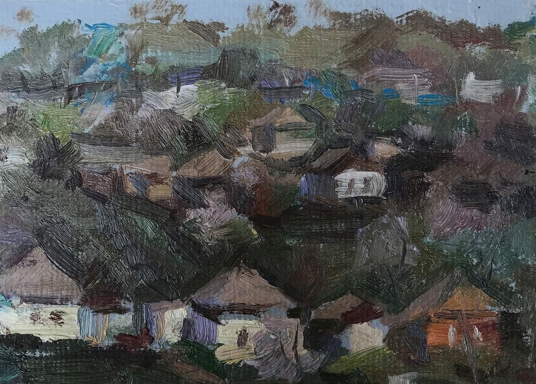 Oil painting Rural landscape Unknown artist (1 of 12)