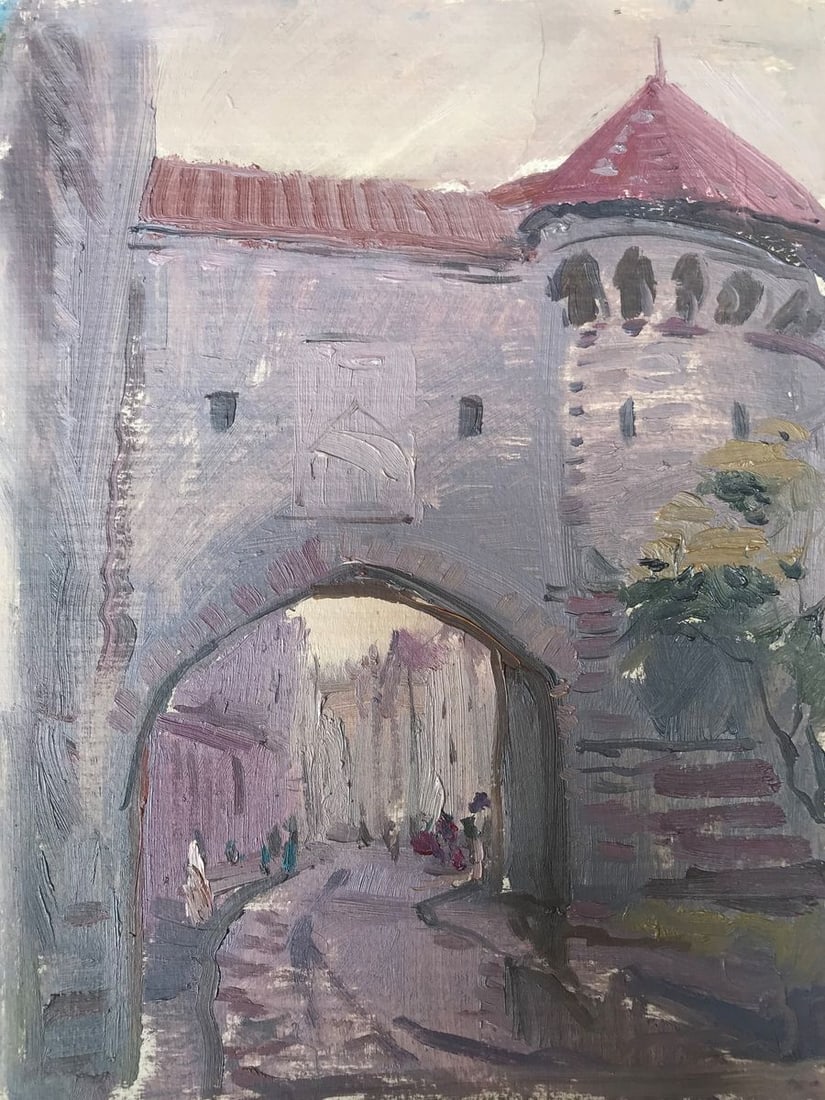 Oil painting Fortress Unknown artist (1 of 11)