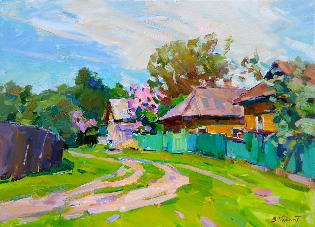 Oli painting May Tepeta Miacheslav: Title: Oli painting May Tepeta Miacheslav Description: NoTep 117 *** ABOUT THIS PAINTING *** * TITLE: "May" * ARTISTS: Tepeta Miacheslav * SIZE: 45?60 cm/'17.71x23.62 inches' * MEDIUM: oil, canvas * H