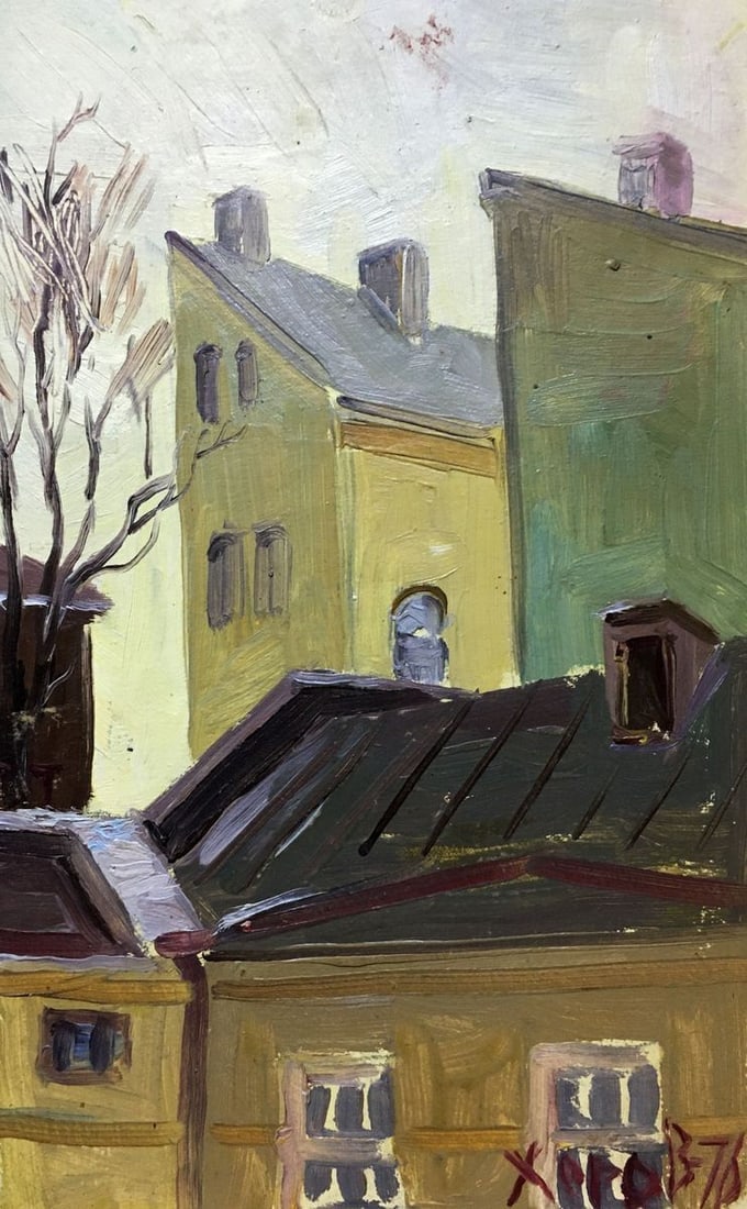Oil painting Roofs of Odessa Alexander Khorov (1 of 7)
