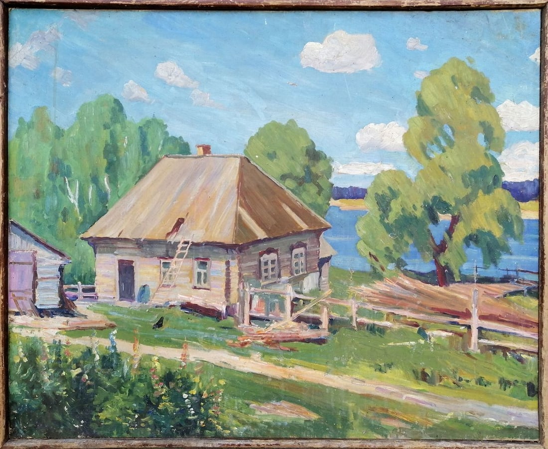 Oil painting Rural landscape Unknown artist (1 of 9)