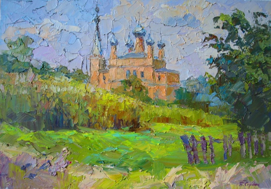 Oil painting Temple of the Epiphany Serdyuk Boris Petrovich: Title: Oil painting Temple of the Epiphany Serdyuk Boris Petrovich Description: NoSERB 103 * TITLE: "Temple of the Epiphany" * ARTISTS: Serdyuk Boris Petrovich * SIZE: 60x42 cm/'23.62x16.53 inches' * 