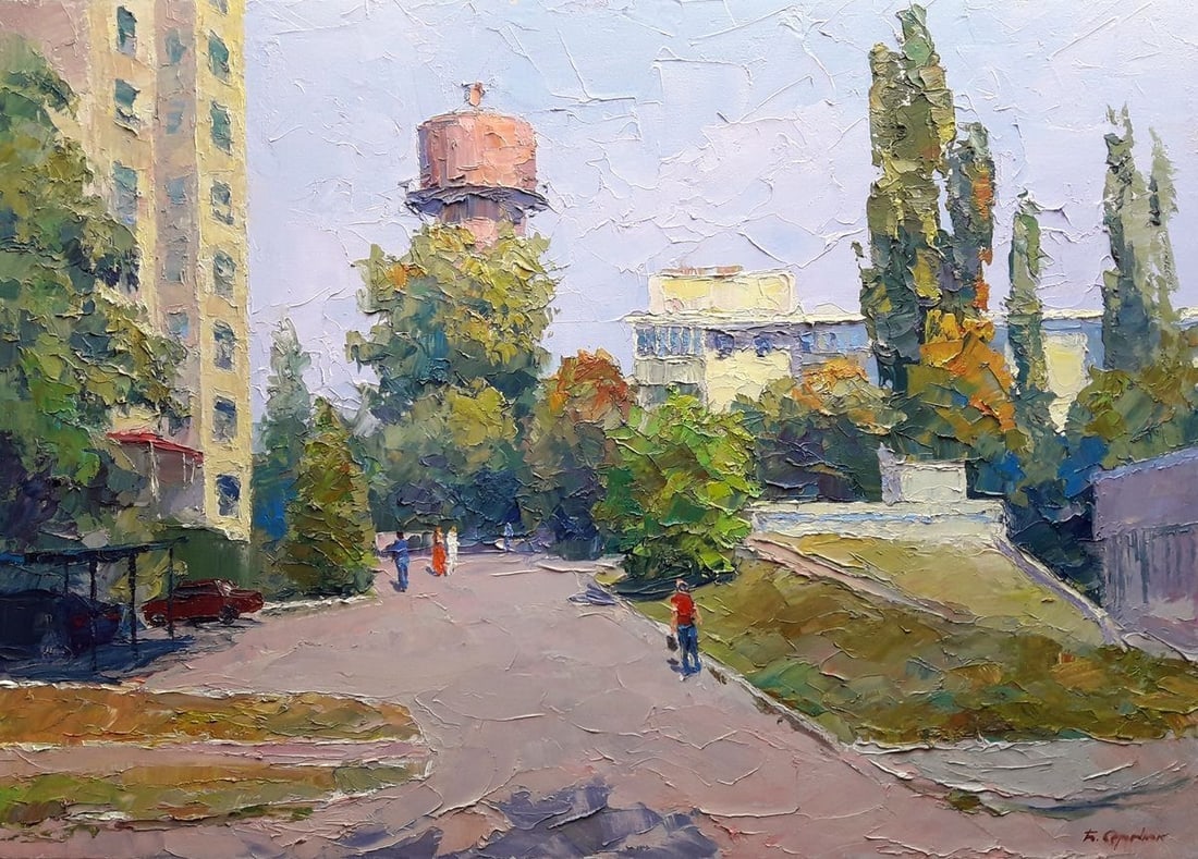 Oil painting Sunny day Serdyuk Boris Petrovich: Title: Oil painting Sunny day Serdyuk Boris Petrovich Description: NoSERB 371 * TITLE: "Sunny day" * ARTISTS: Serdyuk Boris Petrovich * SIZE: 50x70 cm/'19.68x27.55 inches' * MEDIUM: oil, canvas * HAND