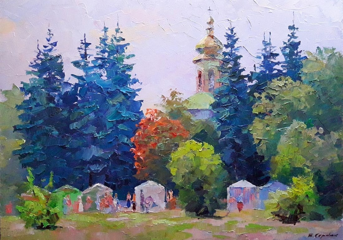 Oil painting Honeymoon holiday Serdyuk Boris Petrovich (1 of 6)