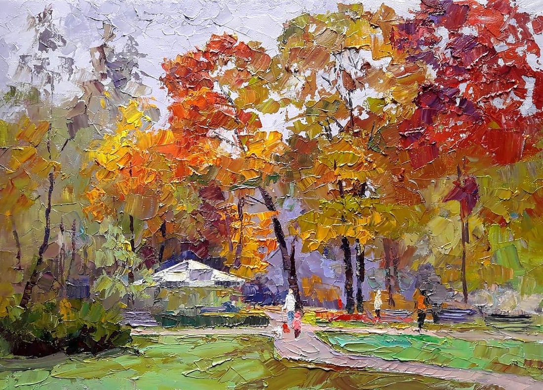 Oil painting In the park Serdyuk Boris Petrovich: Title: Oil painting In the park Serdyuk Boris Petrovich Description: NoSERB 830 *** ABOUT THIS PAINTING *** * TITLE: "In the park" * ARTISTS: Serdyuk Boris Petrovich * SIZE: 50x70 cm/'19.68x27.55 inch