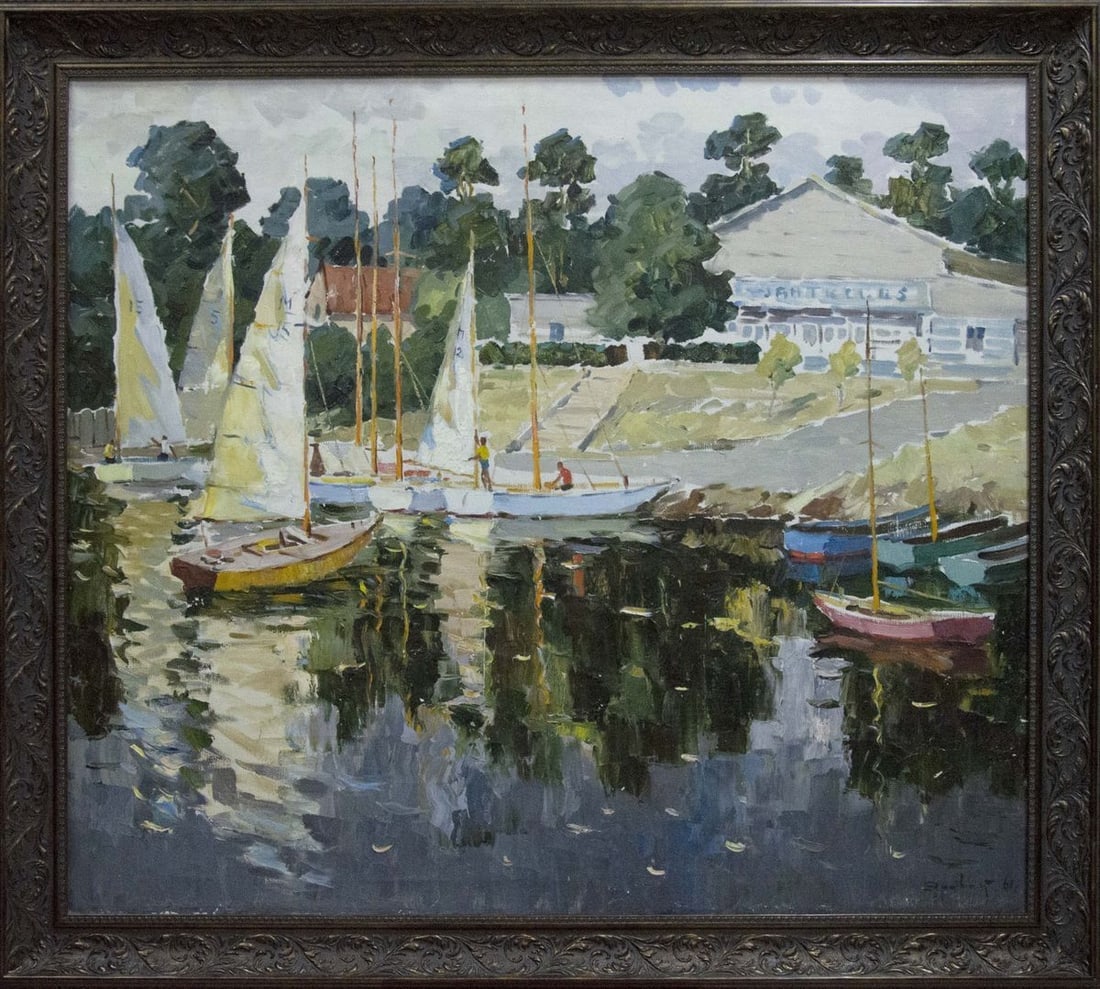 Oil painting Boats near the shore Yarovoy Stepan Kalinovich: Title: Oil painting Boats near the shore Yarovoy Stepan Kalinovich Description: NoVernd 102 *** ABOUT THIS PAINTING *** * TITLE: "Boats near the shore" * ARTISTS: Yarovoy Stepan Kalinovich * SIZE: 100