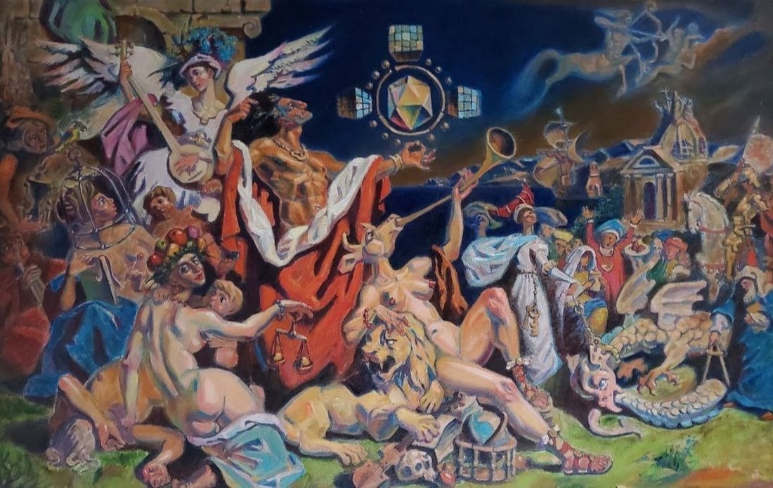 Oil painting Philosopher's Stone Litvinov Daniil Olegovich: Title: Oil painting Philosopher's Stone Litvinov Daniil Olegovich Description: Litv 1024 *** ABOUT THIS PAINTING *** * TITLE: "Philosopher's Stone" * ARTISTS: Litvinov Daniil Olegovich * SIZE: 147,5x9
