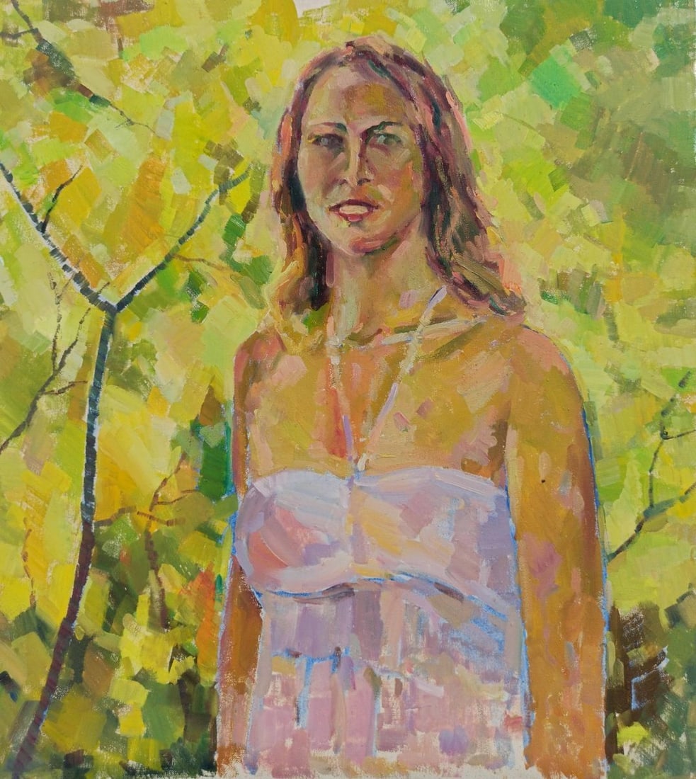 Oil painting Portrait of a woman Peter Tovpev (1 of 11)
