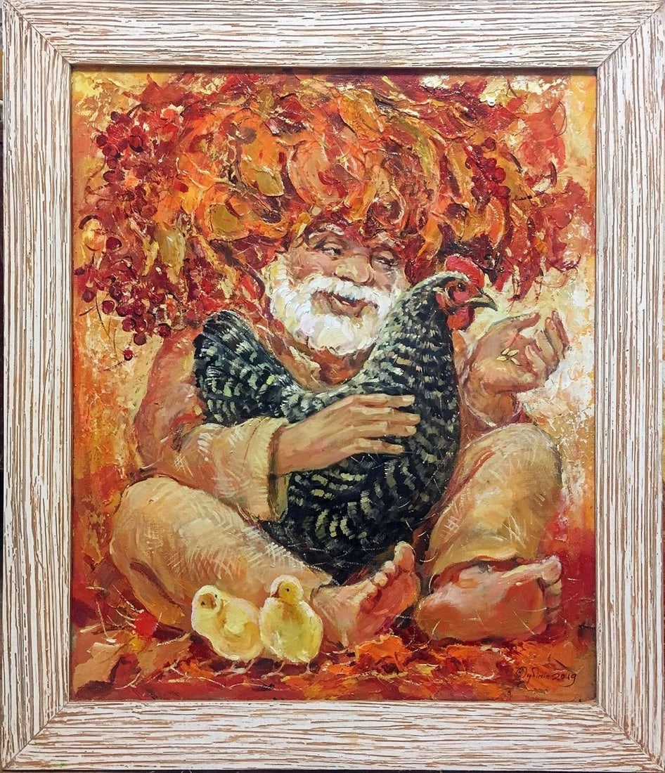 Oil painting House with chicken poop Titinin Yurii (1 of 1)