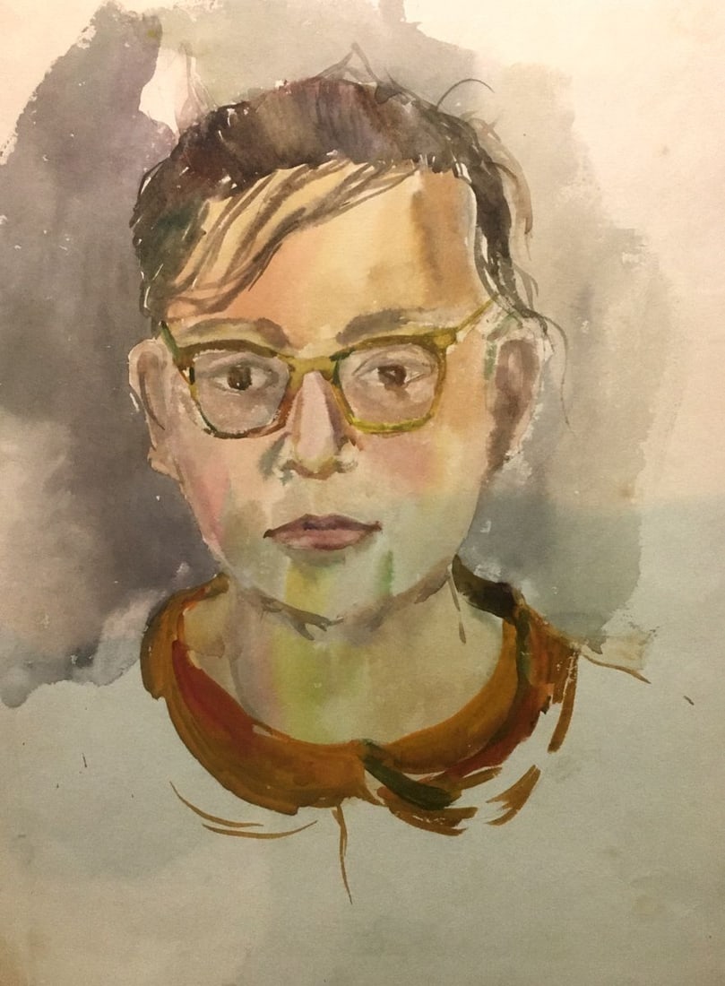 Watercolor painting Portrait of a boy Palazhchenko Irina: Title: Watercolor painting Portrait of a boy Palazhchenko Irina Description: 666 *** ABOUT THIS PAINTING *** * TITLE: "Portrait of a boy" * ARTISTS: Palazhchenko Irina * SIZE: 42x34 cm/'16.53x13.38 in