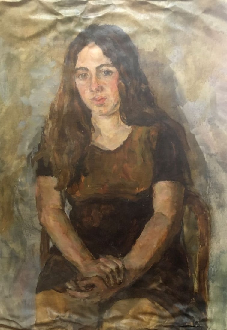 Oil painting Portrait of a girl Palazhchenko Irina: Title: Oil painting Portrait of a girl Palazhchenko Irina Description: 667 *** ABOUT THIS PAINTING *** * TITLE: "Portrait of a girl" * ARTISTS: Palazhchenko Irina * SIZE: 75x56 cm/'29.52x22.04 inches'