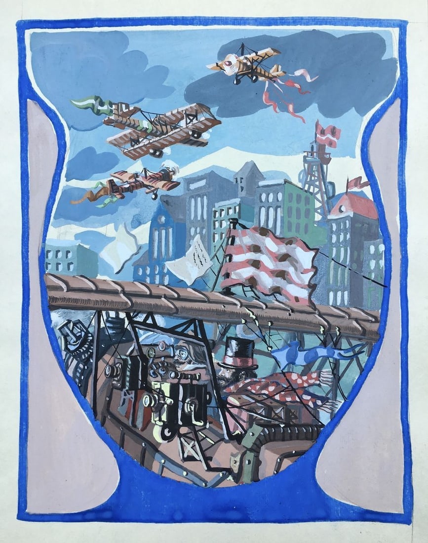 Watercolor painting Series of paintings "Flight" Alexander Arkadievich Litvinov (1 of 4)