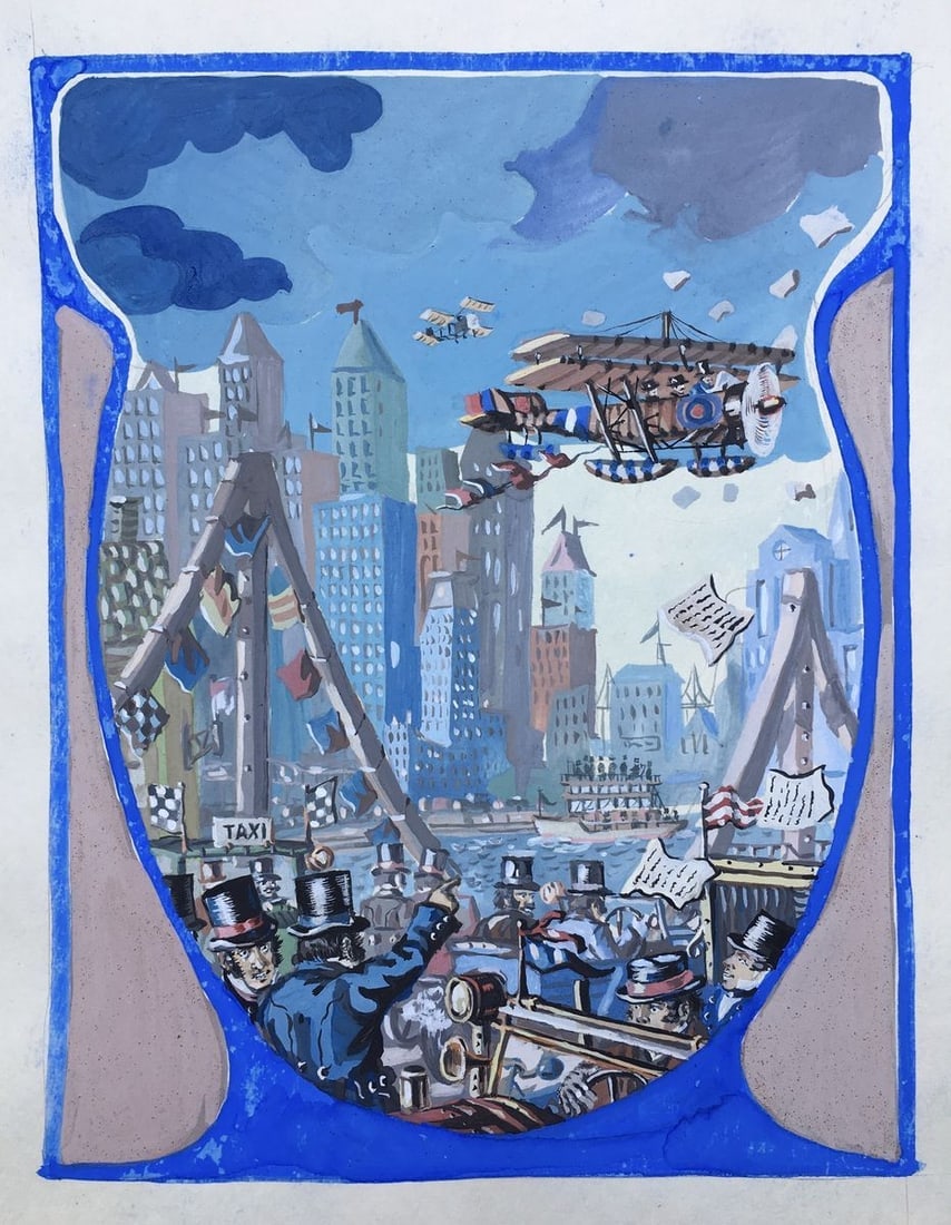 Watercolor painting Series of paintings "Flight" Alexander Arkadievich Litvinov (1 of 3)