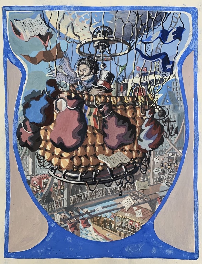 Watecolor painting Series of paintings "Flight" Alexander Arkadievich Litvinov (1 of 4)