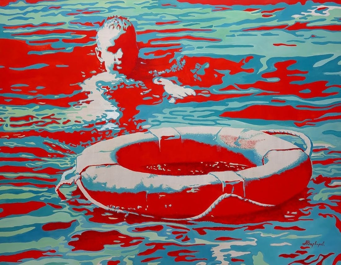 Oil painting Lifebuoy Varvarov Anatoly Viktorovich (1 of 5)