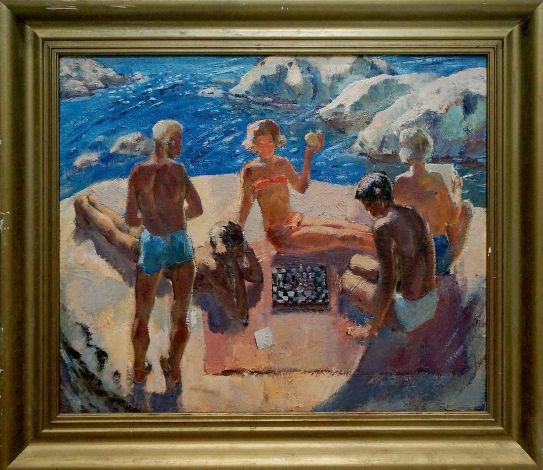 Oil painting People have a rest Ivan Fedorovich Schultze: Title: Oil painting People have a rest Ivan Fedorovich Schultze Description: Vern 1430 *** ABOUT THIS PAINTING *** * TITLE: "People have a rest" * ARTISTS: Ivan Fedorovich Schultze * SIZE: 50x60 cm/'1