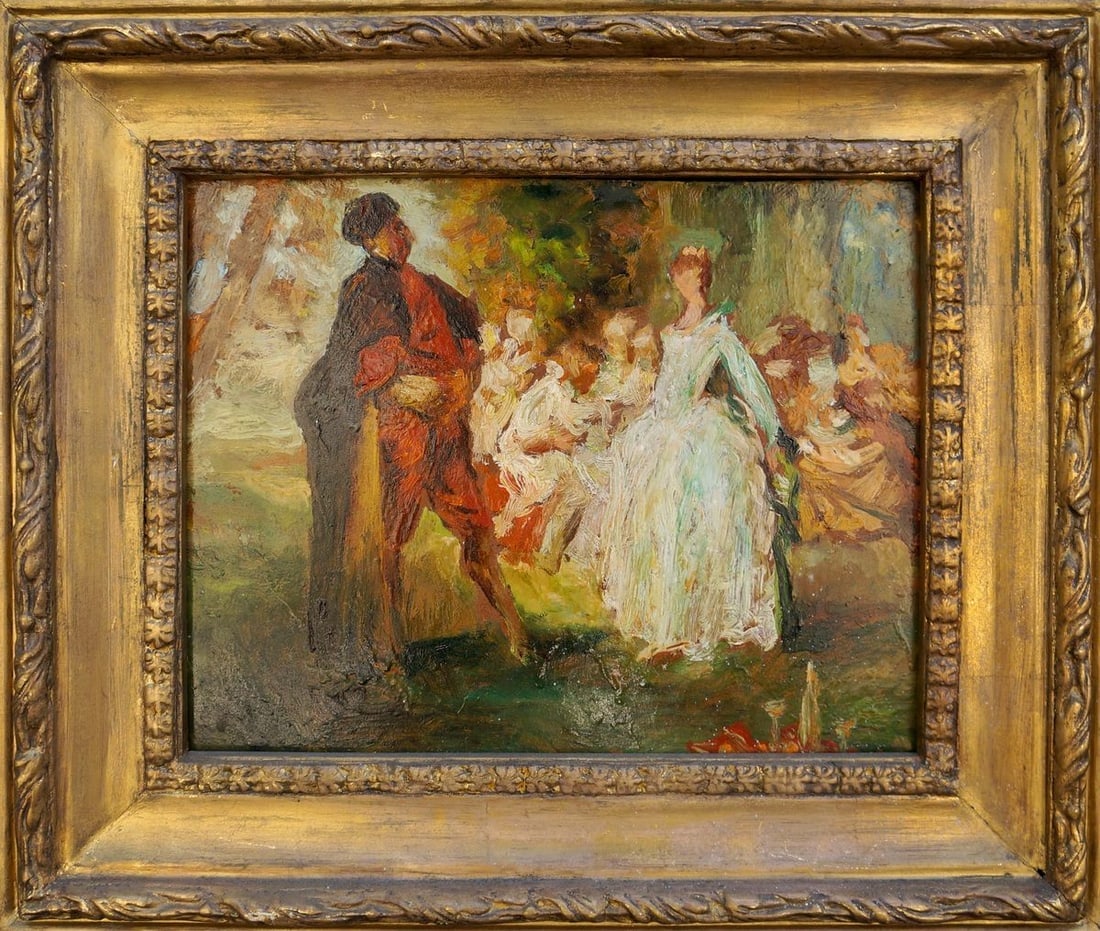 Oil painting Meeting of noble people (1 of 8)