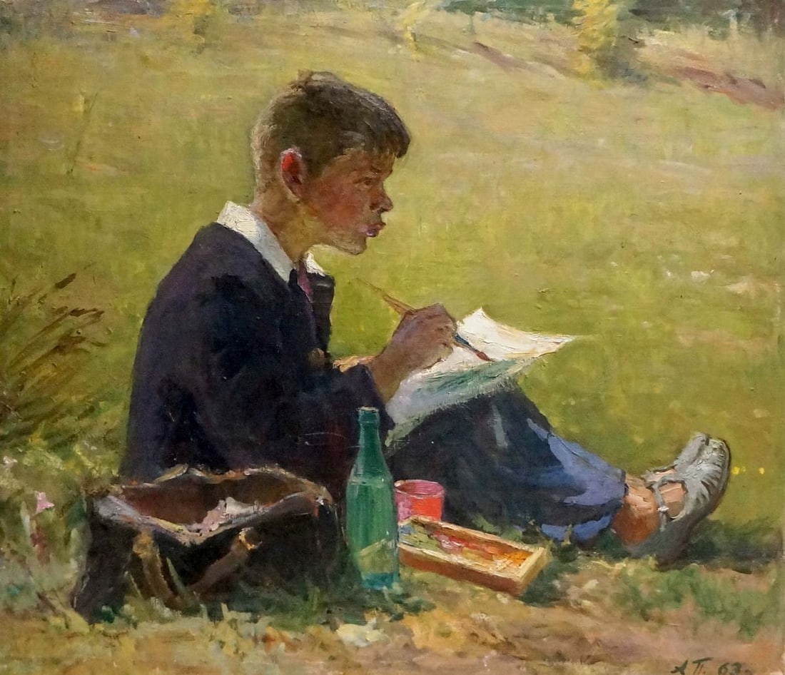 Oil painting In the park Pevlotsky Leonid (1 of 8)
