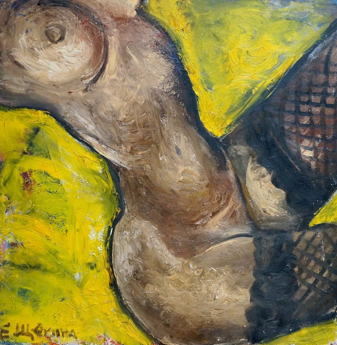 Oil painting Waist naked girl Elena Shchekina: Title: Oil painting Waist naked girl Elena Shchekina Description: Vern 965 *** ABOUT THIS PAINTING *** * TITLE: "Waist naked girl" * ARTISTS: Elena Shchekina * SIZE: 69x69 cm/'27.16x27.16 inches' * ME