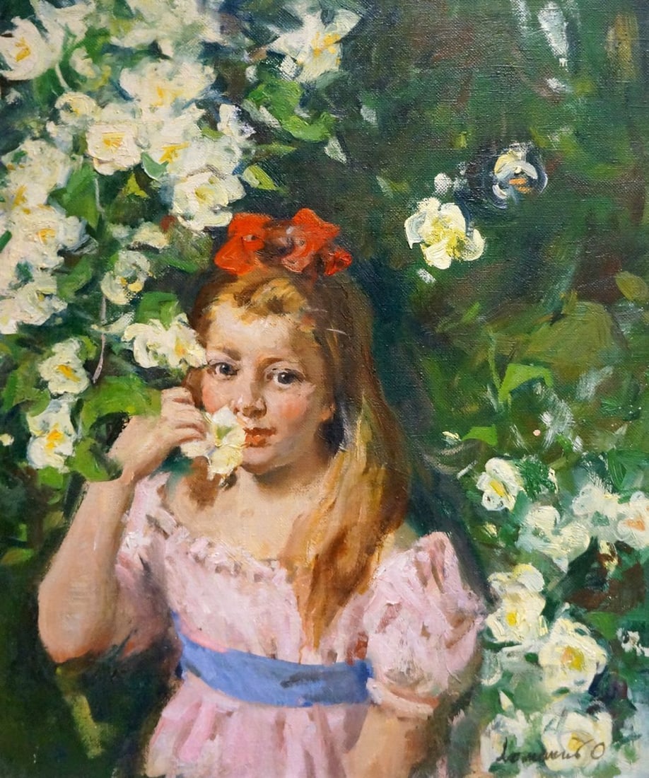 Oil painting Portrait of a girl Lomakin Mikhail Olegovich (1 of 8)