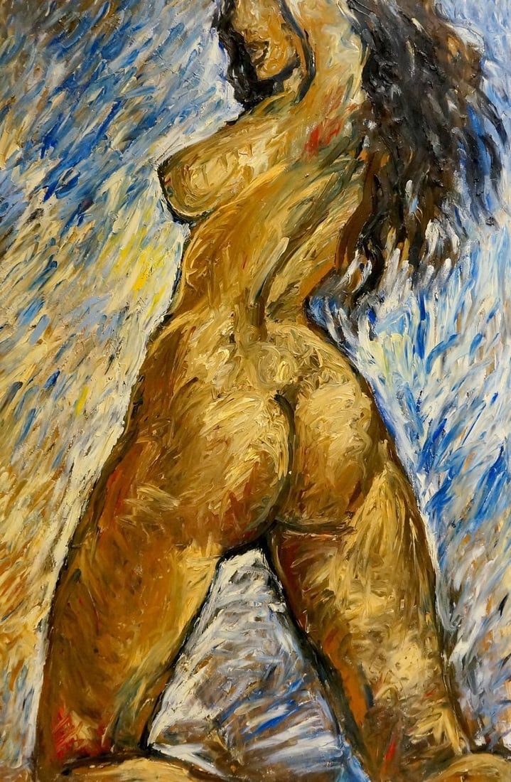 Oil painting Portrait of a naked girl Elena Shchekina (1 of 8)