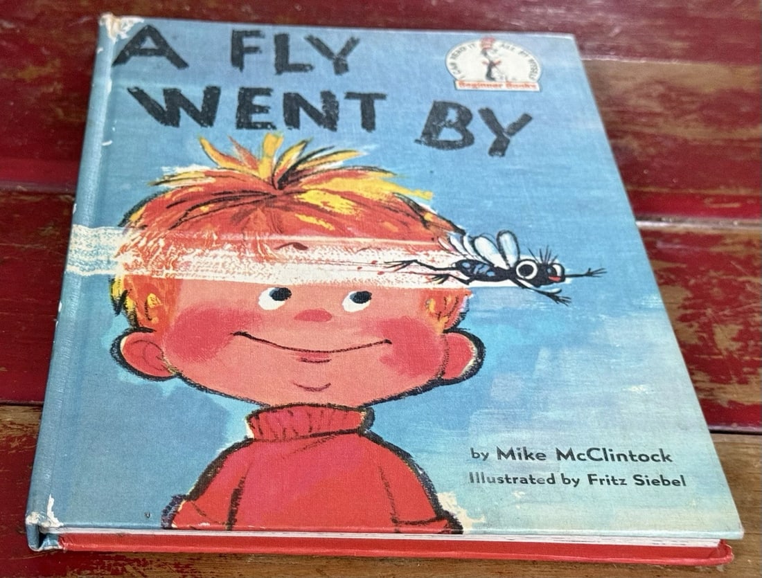 Dr. Seuss A Fly Went By 1958 Beginner Book BC Ed.Mike McClintock 1st Ed/Printing - 8