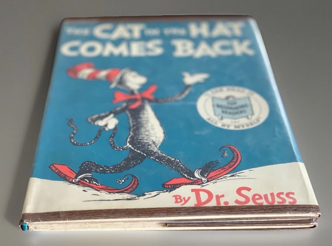 The Cat in the Hat Comes Back 1st Edition Dr Seuss Dust Jacket 1958 Very Good - 8