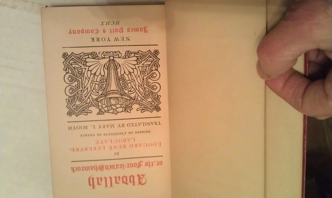 ABDALLAH,OR THE FOUR-LEAVED SHAMROCK -LABOULAYE 1910 Antique 1st thus Lthr LOOK! - 2