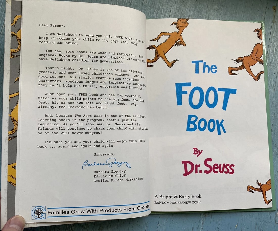Dr. Seuss THE FOOT BOOK 1968 1st ED/2nd Print HC RARE Excellent Condition - 2