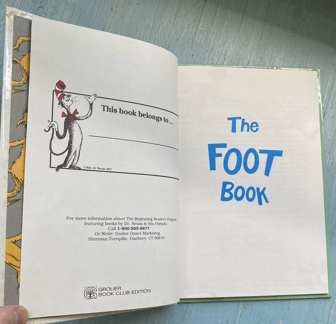 Dr. Seuss THE FOOT BOOK 1968 1st ED/2nd Print HC RARE Excellent Condition - 3
