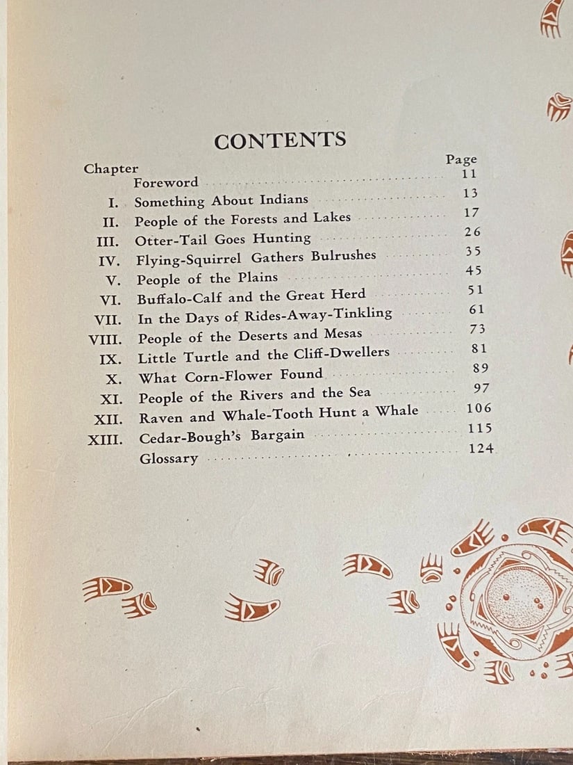 The Book Of Indians Holling C Holling Red Hardcover 1935 Illustrated Platt&Munk - 7